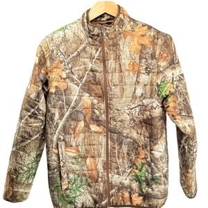 Realtree Camo Puffer Jacket Quilted Insulated Full Zip Mens M/L Outdoor